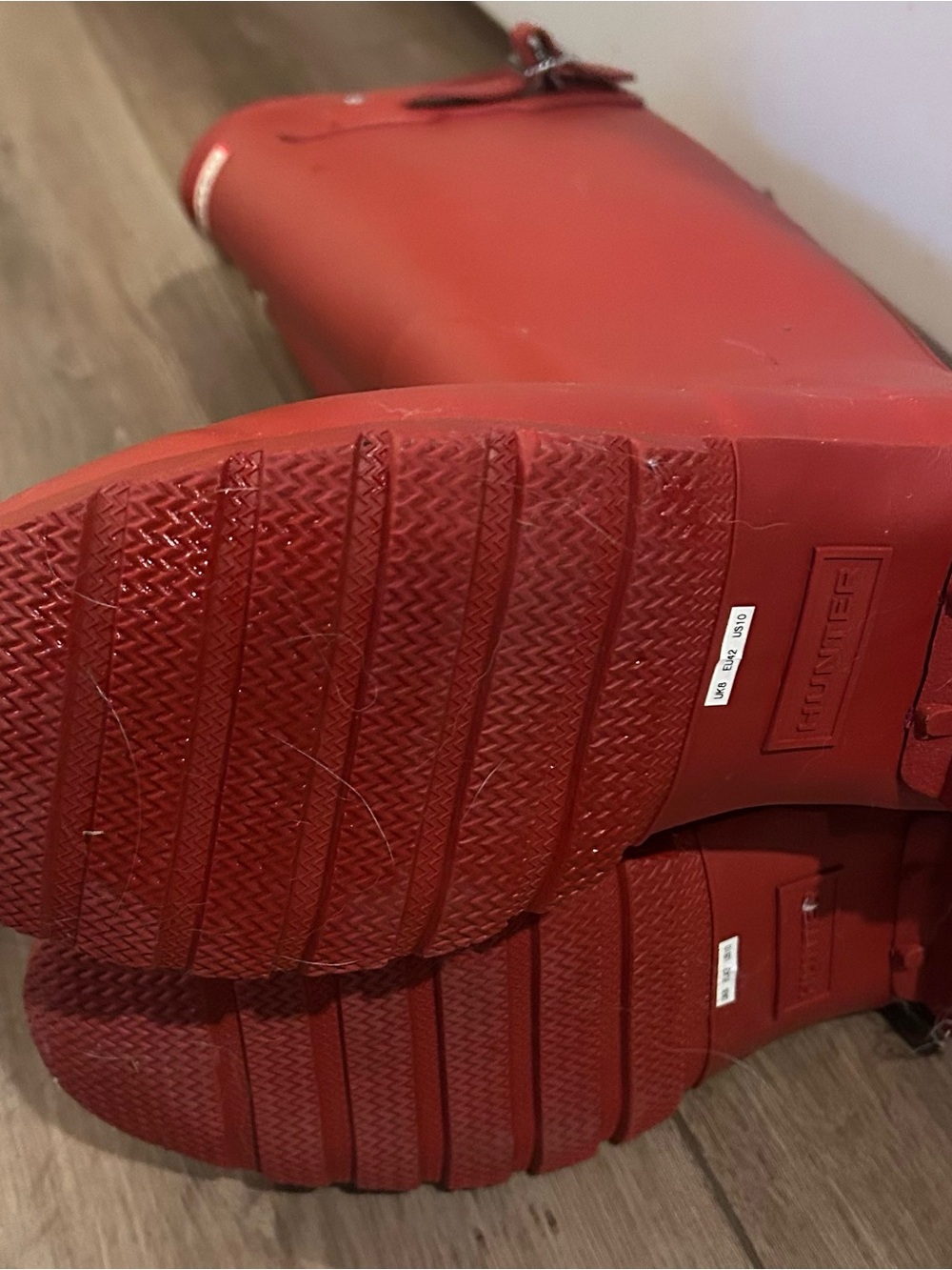 LAST CALL - Closet Closing! Hunter Tall Matte Red Rubber Rain Boots - Picture 7 of 7